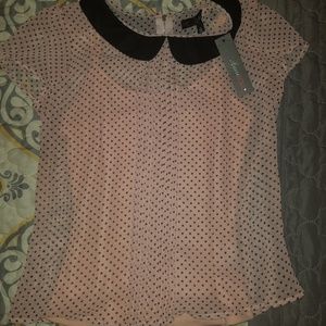 Pink Polka Dot Blouse